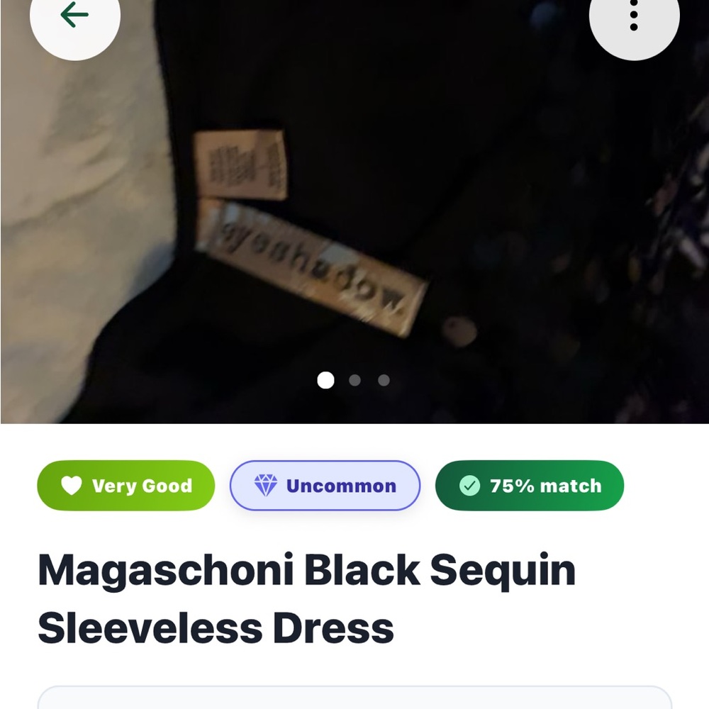 Magaschoni Elegant Black Sequin Dress